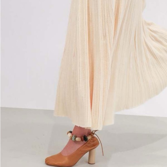 GOLD Ulla Johnson beaded ballet heels - Picture 5 of 11